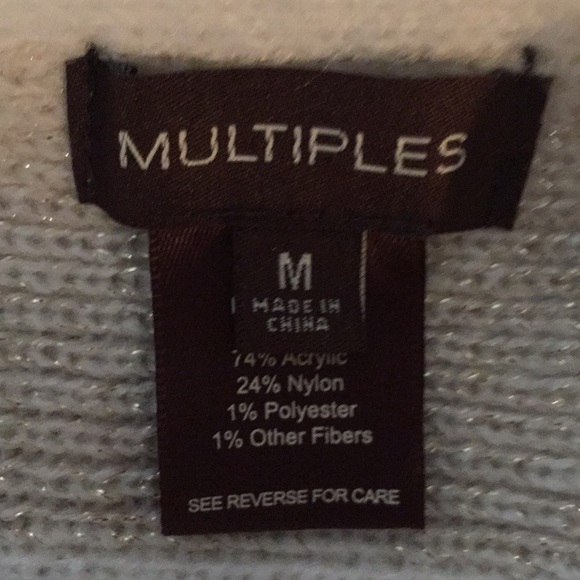 NWOT Poncho - Cream & Gold w Fringe - Picture 5 of 6